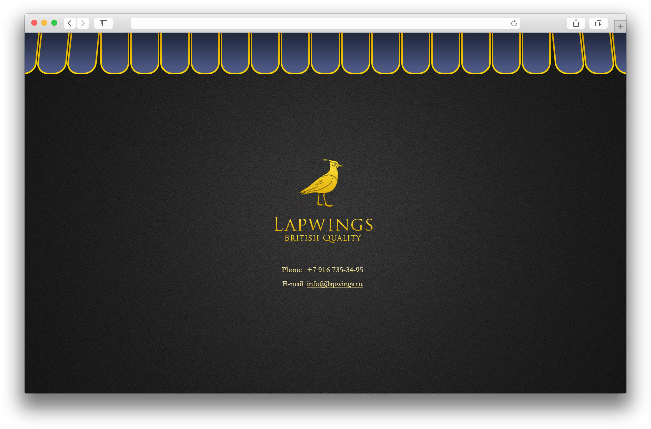 промо-страница швейной компании